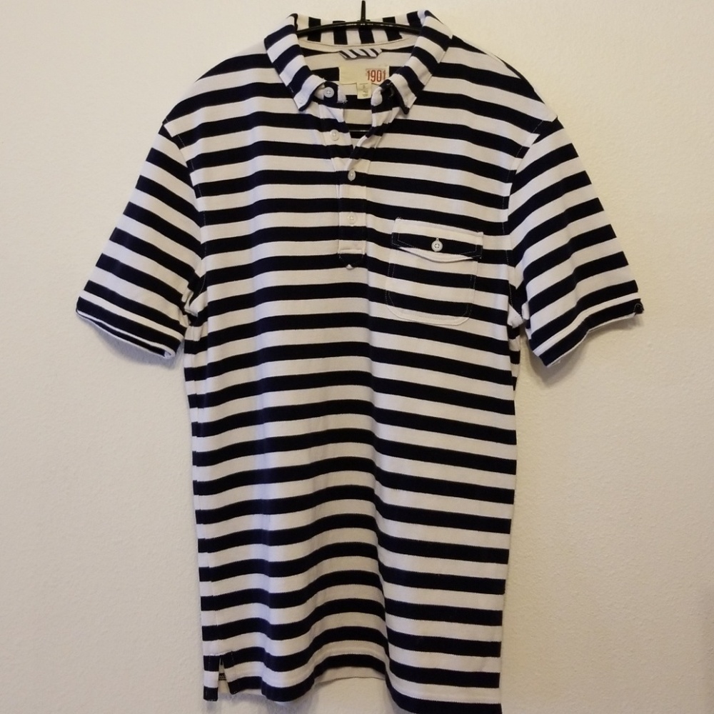 1901 (Nordstrom) navy/white stripe polo